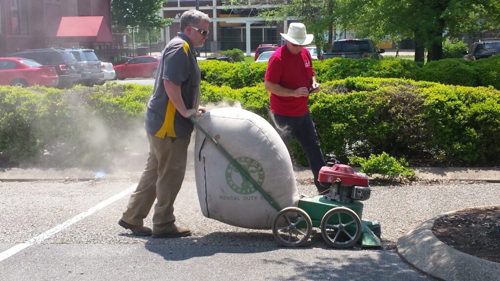 Vacuuming of pavement